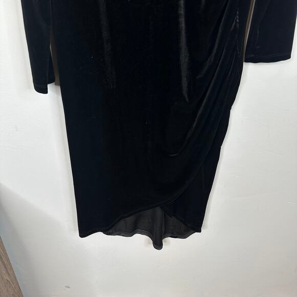 Fashion Nova Raylen Velvet Midi Dress in Black - Picture 3 of 10